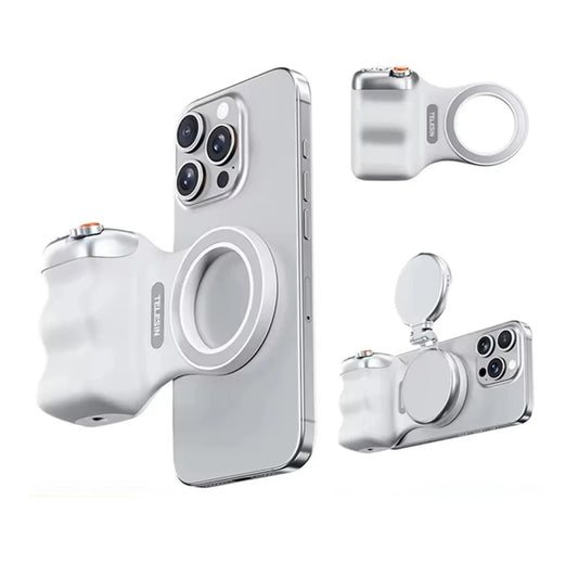 Tentfy Magnetic Phone Camera Grip – Remote Control Shooting Handle & Holder for iPhone, Samsung & Huawei