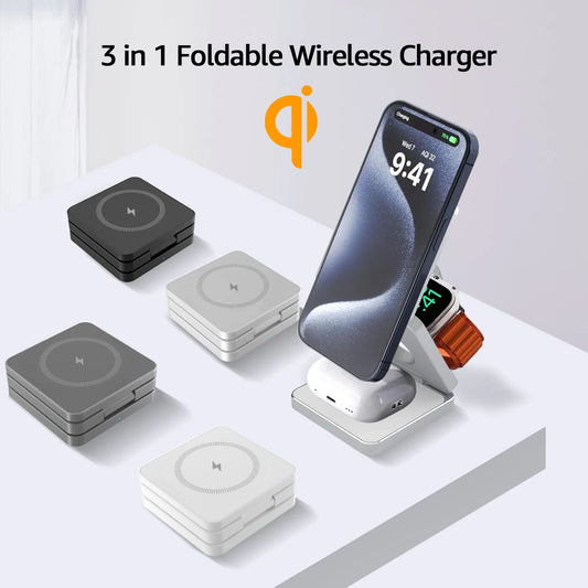 Fast Charging Dock Station for QI enabled Android iPhone 16/15/14/13/12 Pro Max