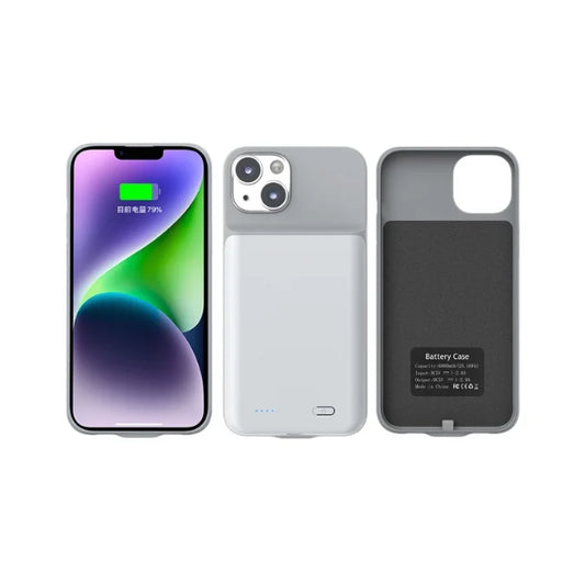 Tentfy Wireless Power Bank Case – Soft Edge Back Clip Battery for iPhone 16/15/14 Pro Max with Large Capacity Charging