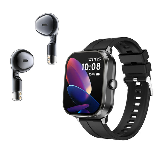 Tentfy D8PRO 2-in-1 Smartwatch with Wireless Earbuds – Bluetooth Music, Fitness Tracker & Health Monitoring Watch
